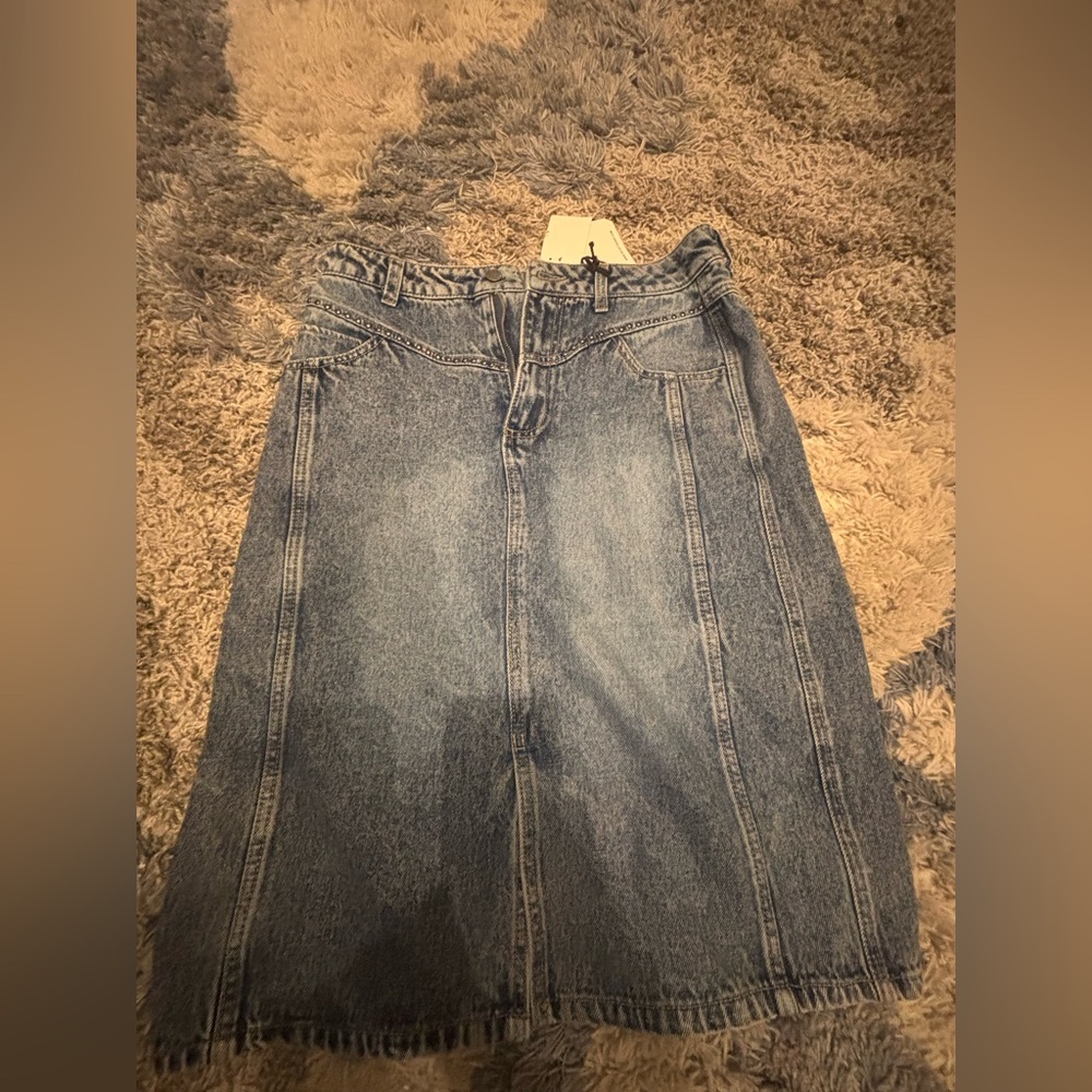 Velvet Heart Blue Denim Skirt
